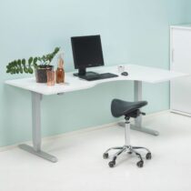 Sähköpöytä Basic L-malli 1800 x 1050 mm, valkoinen