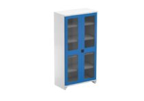 Hyllykaappi 100/40/200, siniset pleksiovet