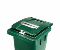 Lukittava paperinkeräysastia 240 L, vihreä