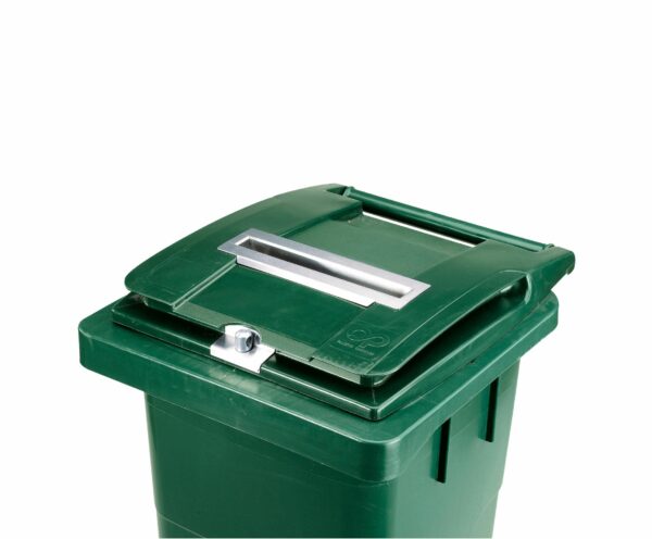 Lukittava paperinkeräysastia 240 L, vihreä