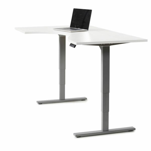 Sähköpöytä Flex, L-malli 1800 x 1050 mm, harmaa runko