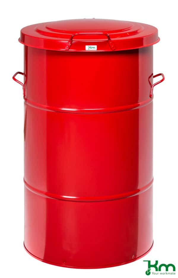 Metallinen jäteastia 115 L, punainen