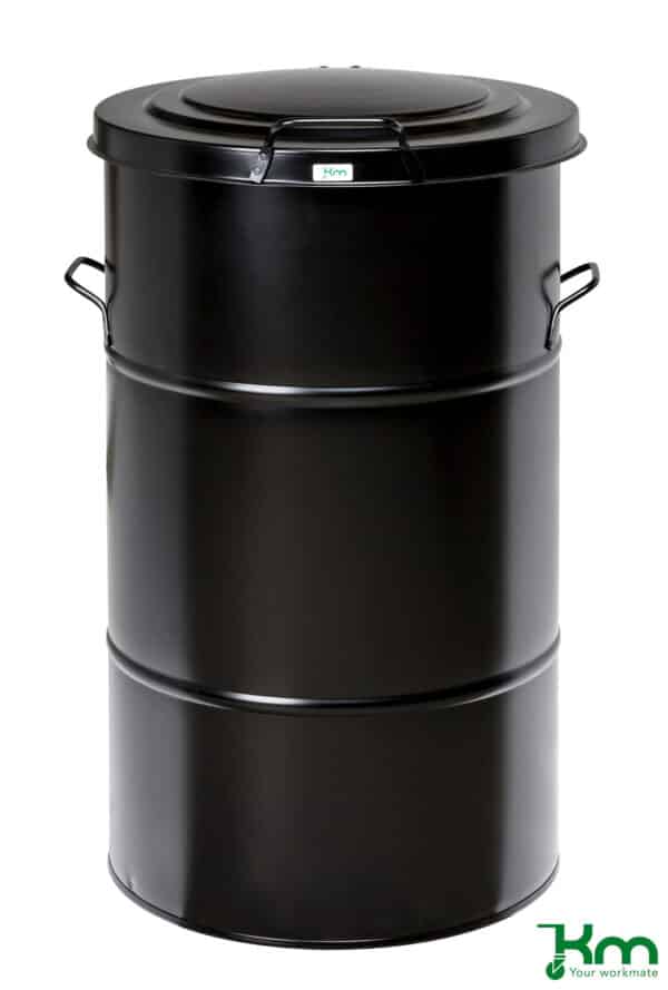 Metallinen jäteastia 115 L, musta