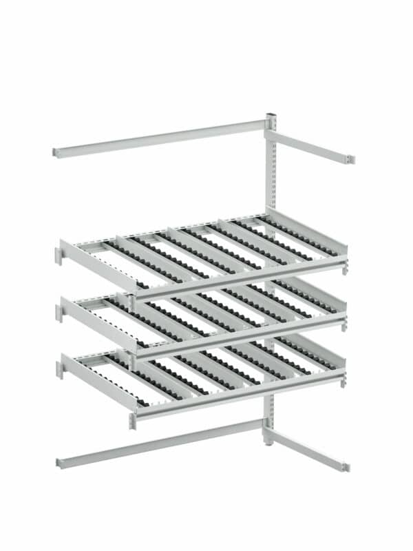 Treston läpivirtaushylly M1350, sivu-takajatke ESD