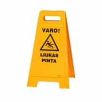 Varoituskyltti "Varo! Liukas pinta"