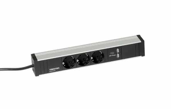 Pistorasiapaneeli 331 + 3 pistorasiaa + 2USB