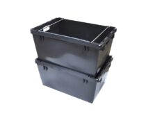 Muuttolaatikko pinontakahvoilla, Harmaa 70L