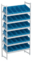 Ruuvihylly, 30 ottolaatikkoa, 1000x400x2000 mm 1000kg